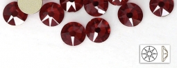 2088 Glitzstone 16 Facet Crystal Siam Red Flatback Rhinestones