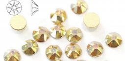 2088 Glitzstone 16 Facet Crystal Sunshine Shimmer Yellow Flatback Rhinestones