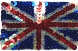 4116 Union Jack Sequin Applique