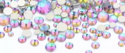 2058 Glitzstone Crystal Mixed Sizes Vitrail Medium Rainbow Color Shift Rhinestones 1,400 Crystals